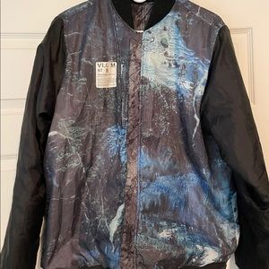 Volcom Reversible Zip Up Coat Bomber Jacket size medium